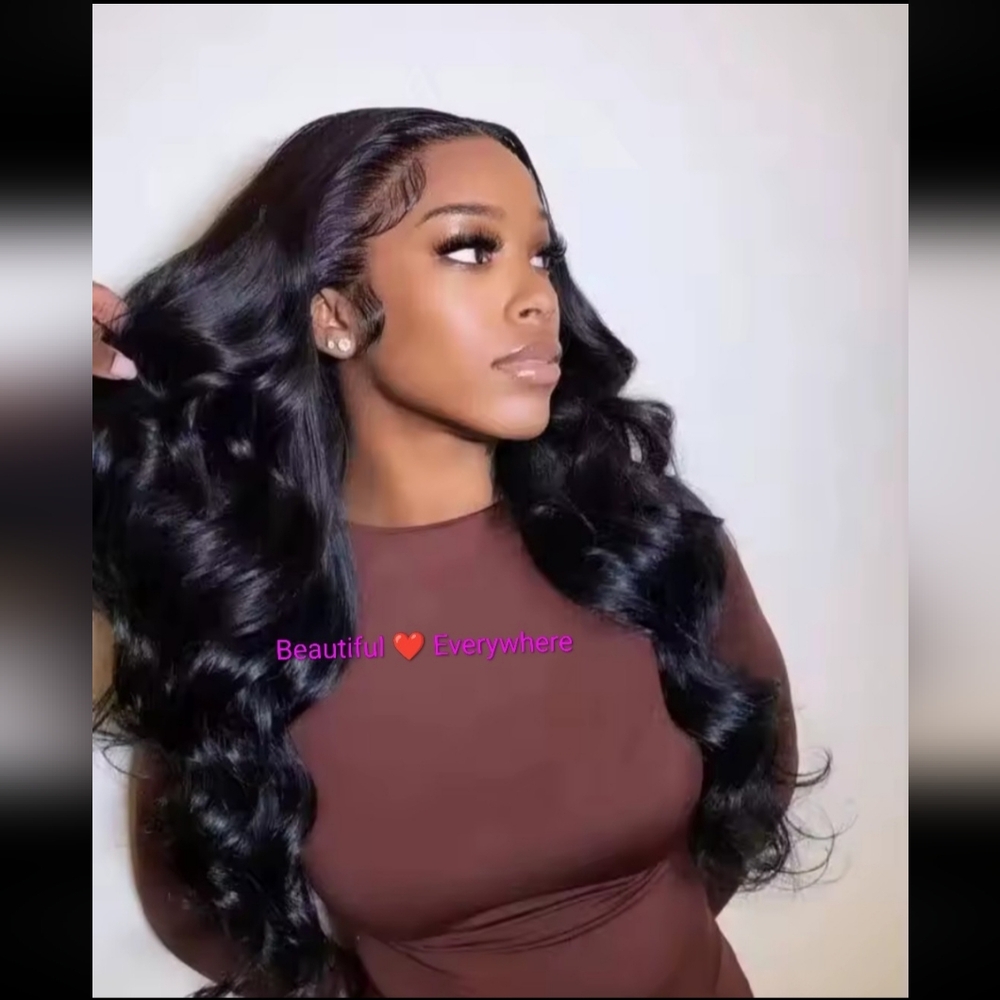 -Human Hair Lace Wig